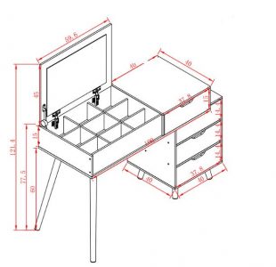 Ban trang diem mini BaTradi 3515 2